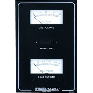 Paneltronics 9982202B Standard Dc Meter Panel Wvoltmeter  Ammeter