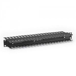 Black RMT105A Rackmount Cable Raceway 1u Double Sided - Horizontal