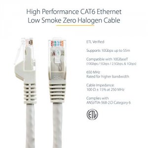 Startech N6LPATCH6GR .com 6ft (1.8m) Cat6 Ethernet Cable, Lszh (low Sm