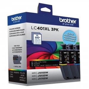 Original Brother LC401XL3PKS High Yield Inkjet Ink Cartridge - Cmy - 3