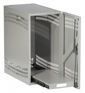 Black RM194A-R2 Cpu Security Cabinet, Light Gray