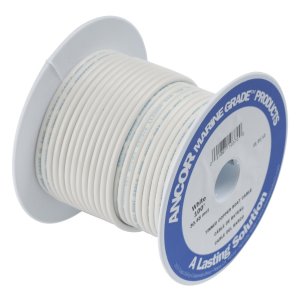 Ancor 112710 White 6 Awg Tinned Copper Wire - 100'