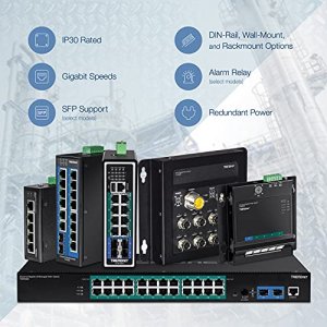 Trendnet TI-E80 8-port Industrial Fast Ethernet Din-rail Switch