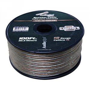 Audiopipe TCBL12100CPR 12 Gauge 100ft Copper Speaker Wire - Clear Pvc