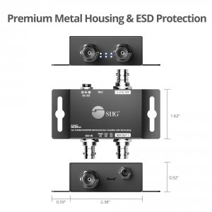 Siig CE-SD0F11-S1 1x2 12g Sdi Distribution Amplifier - 180m