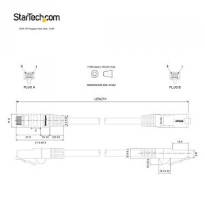 Startech N6LPATCH15BK 4.6m(15ft) Cat6 Ethernet Cable, Lszh (low Smoke 