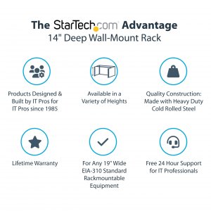 Startech RACK-14U-14-BRACKET 14u Wall Mount Rack, 19in Wall Mount Netw