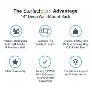 Startech RACK-14U-14-BRACKET 14u Wall Mount Rack, 19in Wall Mount Netw