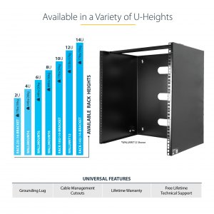 Startech RACK-14U-14-BRACKET 14u Wall Mount Rack, 19in Wall Mount Netw