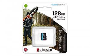 Kingston SDCG3/128GBSP 128gb Microsdxc Canvas Go Plus 170r A2