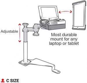 Ram RAM-VB-195-SW1 No-drill Laptop Mount For '15-23 Ford F-150, 17-22 