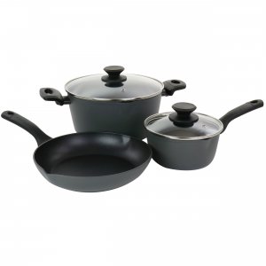 Oster 127745.05 Kingsway 5 Piece Aluminum Nonstick Cookware Set In Bla