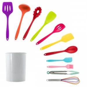 Megachef MGSP-901 Mulit-color Silicone Cooking Utensils, Set Of 12