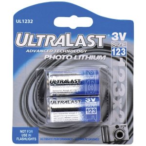 Ultralast UL1232 3v Cr123a Photo Batt