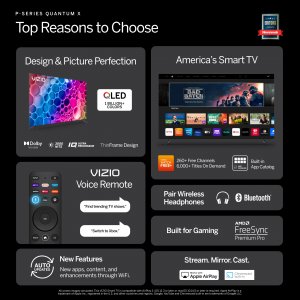 Vizio P85QX-J01 Feel The Power Of 4k Streaming In Award-winning Quantu