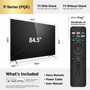 Vizio P85QX-J01 Feel The Power Of 4k Streaming In Award-winning Quantu