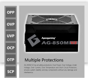 Apexgaming AG-750M V2 Ag-750m V2 - Power Supply - Fully Modular - 750 