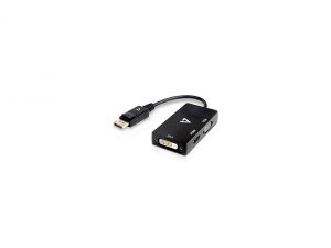 V7 V7DP-VGADVIHDMI-1E Displayport Adapter (m) To Vga, Hdmi Or Dvi (f) 