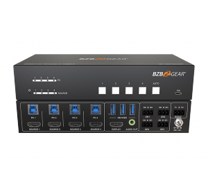 Bzb BG-UHD-KVM41 4-port 4k 18gbps Uhd Conference Room Hdmiusb 3.0 Kvm 