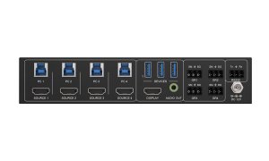 Bzb BG-UHD-KVM41 4-port 4k 18gbps Uhd Conference Room Hdmiusb 3.0 Kvm 