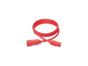 Tripp  6ft Computer Power Extension Cord 10a 18 Awg C14 To C13 Red 6' 