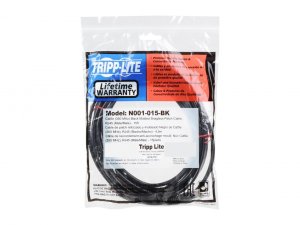 Tripp  15ft Cat5e - Cat5 Snagless Molded Patch Cable Rj45 M-m Black 15