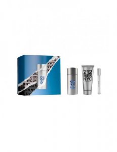 Puig CH65176900 212 For Men 3 Pcs Set: 3.4 Eau De Toilette Spray + 0.3