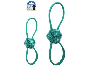 Bulk GA057 13quot; Figure 8 Dog Pull Toy With Knotted Rope Ball