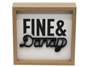 Bulk AC319 6quot;x 6quot; Mdf Fine Amp; Dandy Caption Box Decor