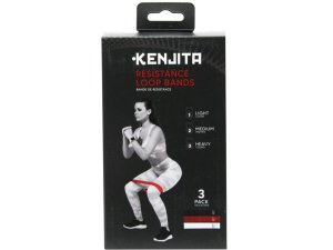 Bulk AB676 Kenjita 3 Pack Resistance Loop Workout Bands