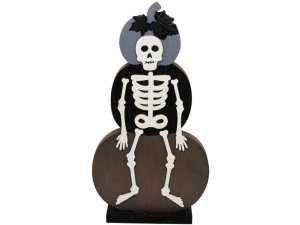 Bulk AC313 8quot; X 15quot; Mdf And Iron Halloween Drrcor Skeleton And