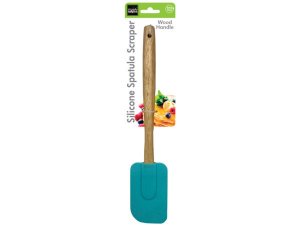 Bulk GA015 Wood Handle Silicone Spatula Scraper