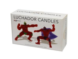 Bulk AB838 Luchador Candles Set Of 2