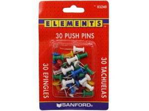 Bulk AB852 30 Count Sanford Push Pins