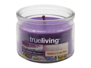 Bulk AB899 True Living 3oz Blackberry Macaroon Scented Candle