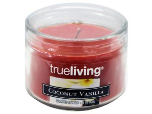 Bulk AB900 True Living 3oz Coconut Vanilla Scented Candle