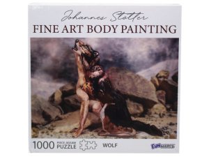 Bulk AB747 Johannes Stotter Fine Art Body Painting Wolf 1000 Piece Puz