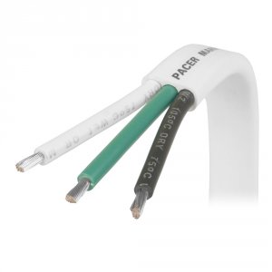 Pacer W14/3-FT Pacer White Triplex Cable - 143 Awg - Blackgreenwhite -