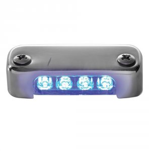 Attwood 6350B7 Attwood Blue Led Micro Light Wstainless Steel Bezel Amp