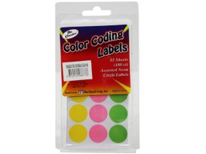 Bulk GA145 180 Count Color Coding Sticker Dot Labels