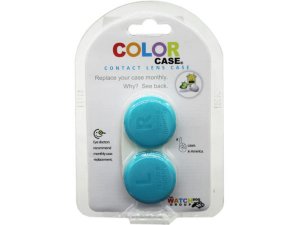 Bulk AC449 Color Case Blue Screw Top Contact Lens Case