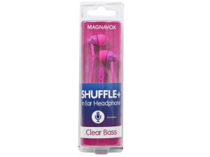 Bulk AC514 Magnavox Shuffle In Ear Silicone Earbuds With Mic In Pink