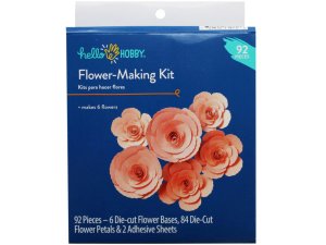 Bulk AC523 Hello Hobby 92 Piece Pink Flower Making Kit