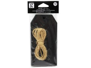 Bulk AC526 Studio G Assorted 12 Piece Tag With Twine Set In Assorted C