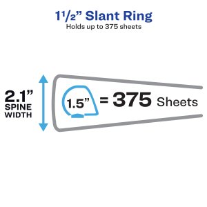 Avery ACC 17021 Averyreg; Durable View 3 Ring Binder - 1 12 Binder Cap