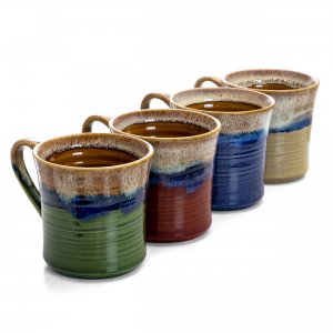 Gibson 124450.01 Home 4 Piece Cascade Drip 17 Ounce Stoneware Mug Set 