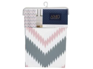 Bulk AC576 Amg Bath Collection 70quot; X 72quot; Blush Zig Zag Print P