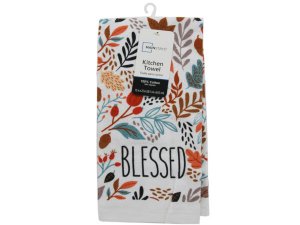 Bulk AC573 Mainstays 15quot; X 25quot; Kitchen Towel In Blessed Design