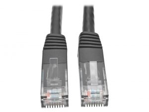 Tripp  Cat6 Gigabit Molded Patch Cable Rj45 M-m 550mhz 24 Awg Black 1'