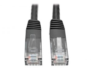 Tripp  Cat6 Gigabit Molded Patch Cable Rj45 M-m 550mhz 24 Awg Black 1'